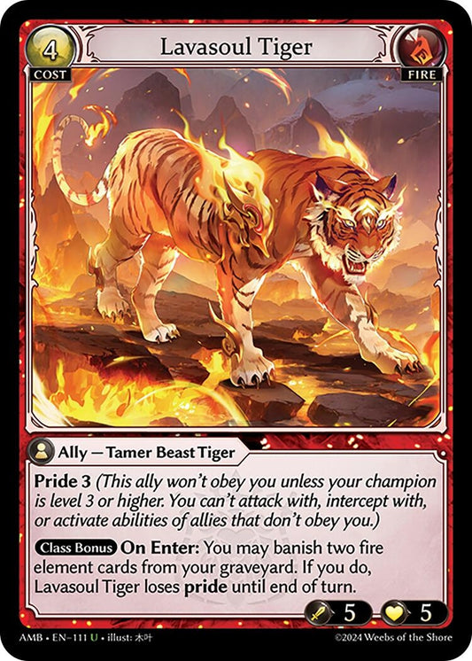 Image for Lavasoul Tiger (111) (Mortal Ambition) - Grand Archive TCG