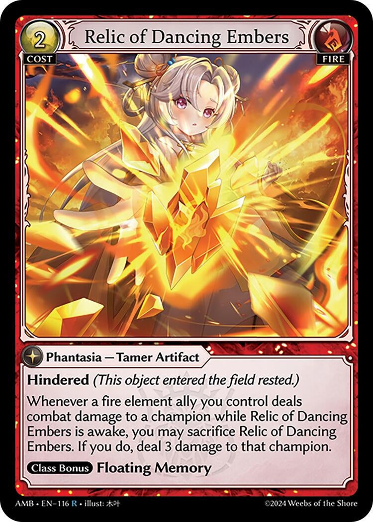Image for Relic of Dancing Embers (116) (Mortal Ambition) - Grand Archive TCG
