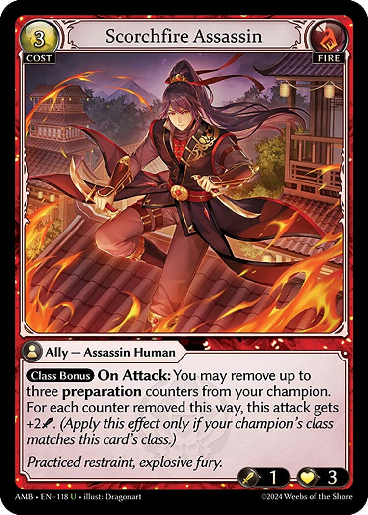 Image for Scorchfire Assassin (118) (Mortal Ambition) - Grand Archive TCG