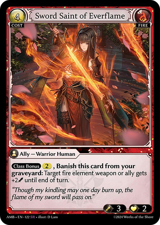 Image for Sword Saint of Everflame (122) (Mortal Ambition) - Grand Archive TCG