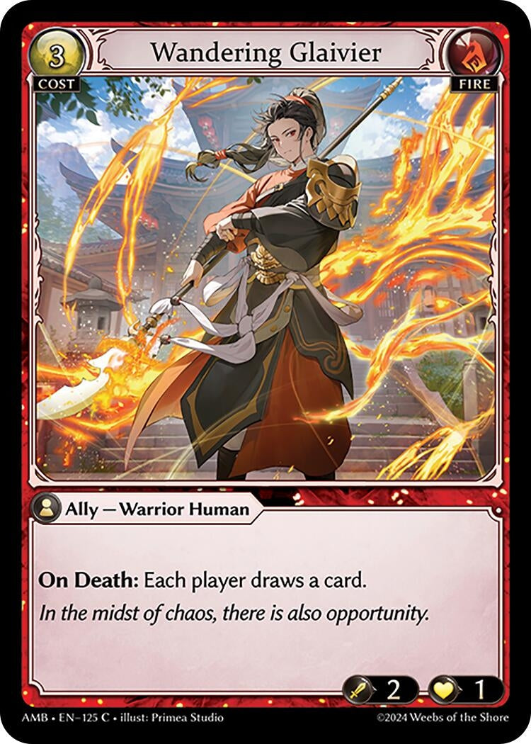 Image for Wandering Glaivier (125) (Mortal Ambition) - Grand Archive TCG