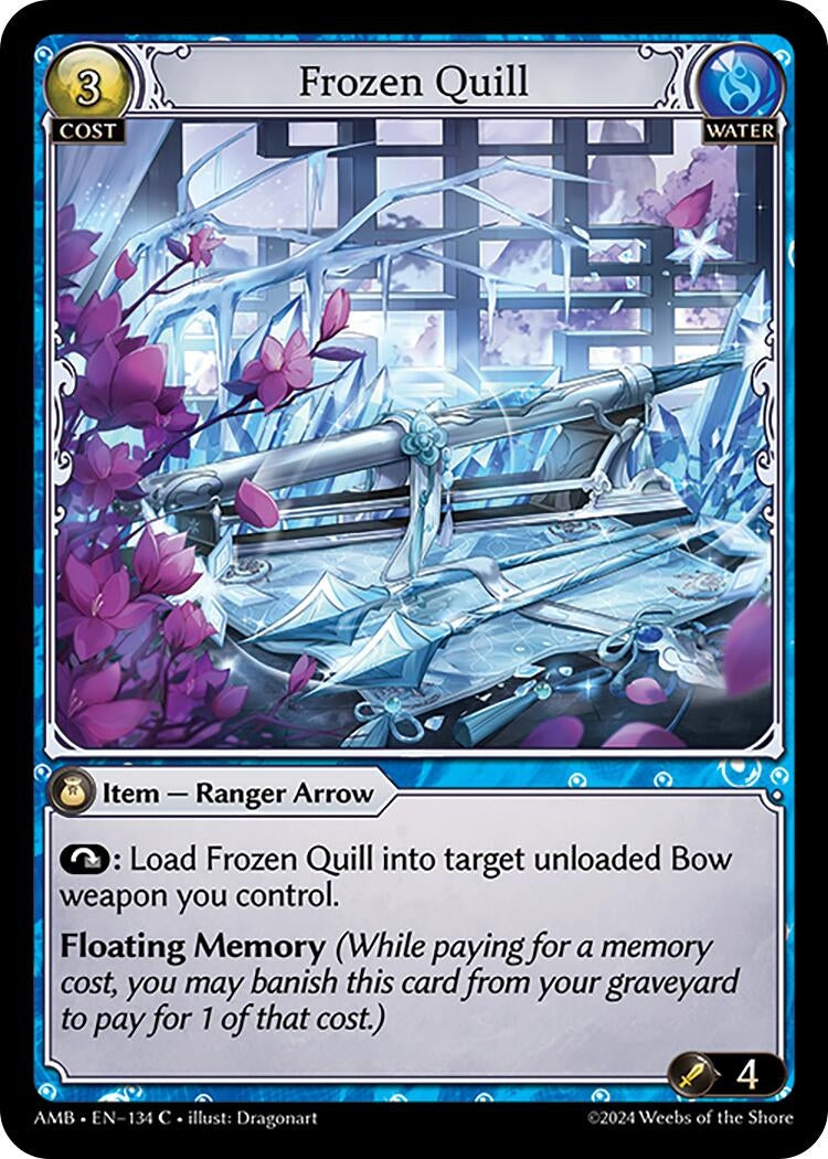 Image for Frozen Quill (134) (Mortal Ambition) - Grand Archive TCG