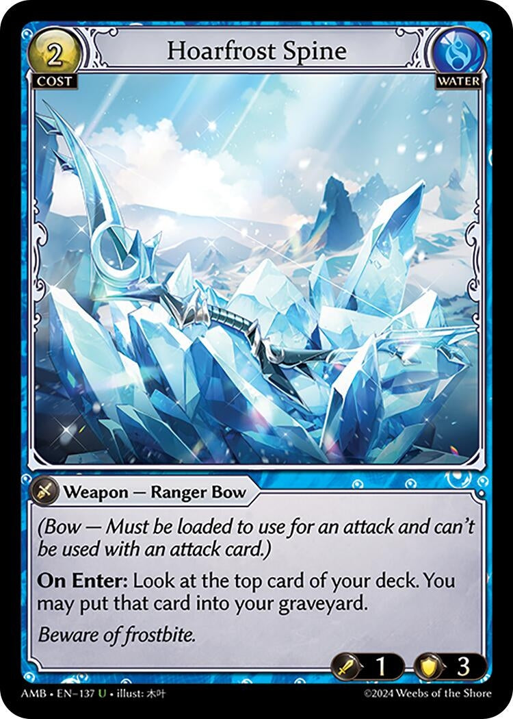 Image for Hoarfrost Spine (137) (Mortal Ambition) - Grand Archive TCG