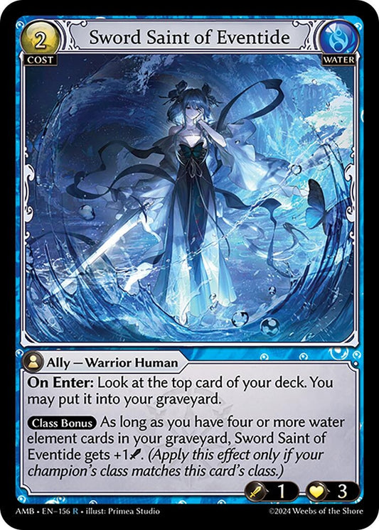 Image for Sword Saint of Eventide (156) (Mortal Ambition) - Grand Archive TCG