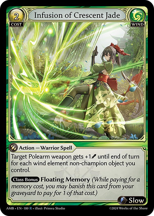 Image for Infusion of Crescent Jade (180) (Mortal Ambition) - Grand Archive TCG