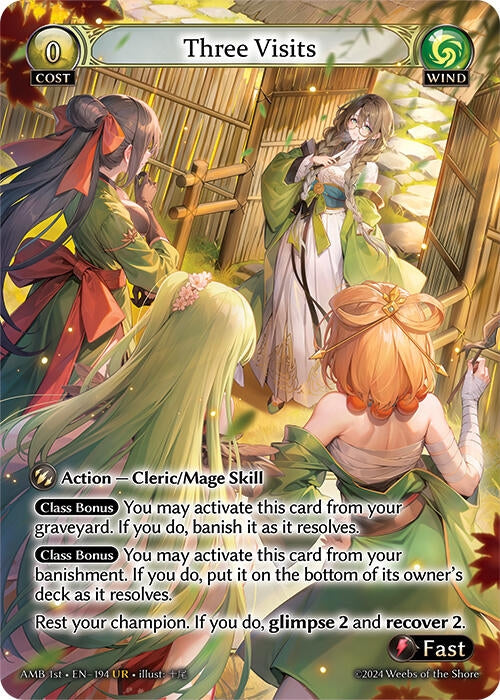 Image for Three Visits (194) (Mortal Ambition) - Grand Archive TCG