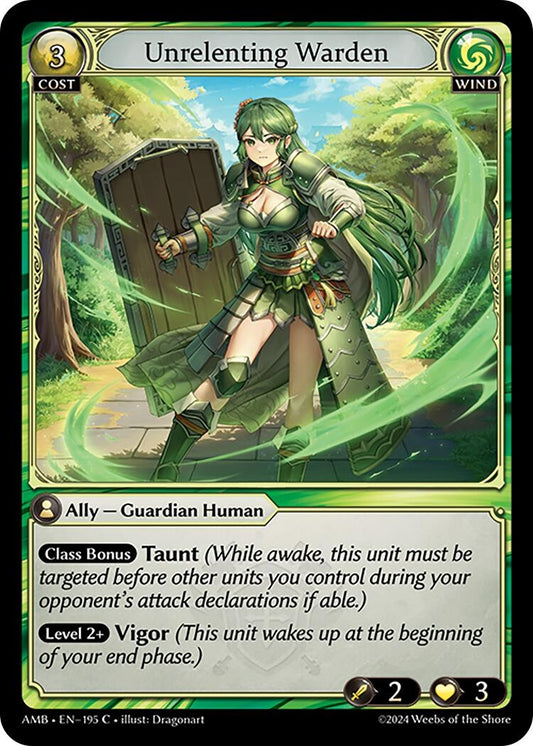 Image for Unrelenting Warden (195) (Mortal Ambition) - Grand Archive TCG