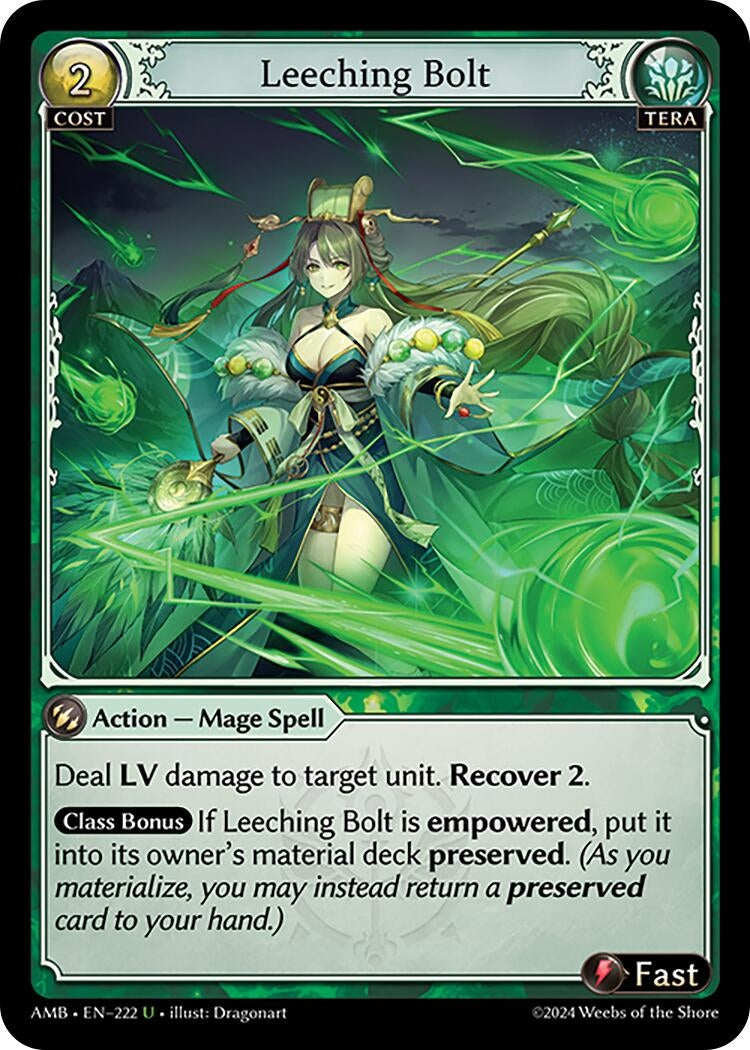 Image for Leeching Bolt (222) (Mortal Ambition) - Grand Archive TCG