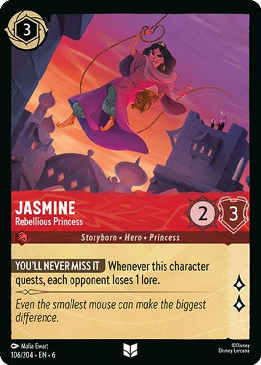 Image for Jasmine - Rebellious Princess (106/204) (Azurite Sea) - Disney Lorcana
