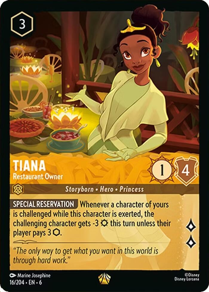 Image for Tiana - Restaurant Owner (16/204) (Azurite Sea) - Disney Lorcana