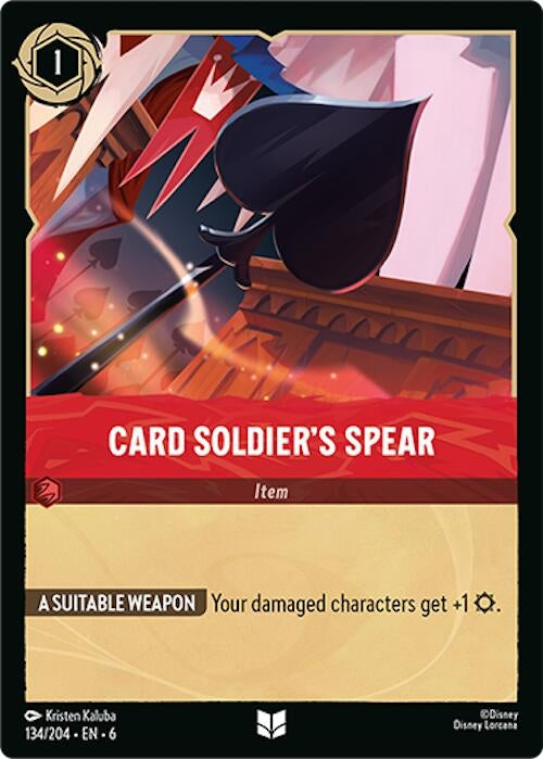 Image for Card Soldier's Spear (134/204) (Azurite Sea) - Disney Lorcana
