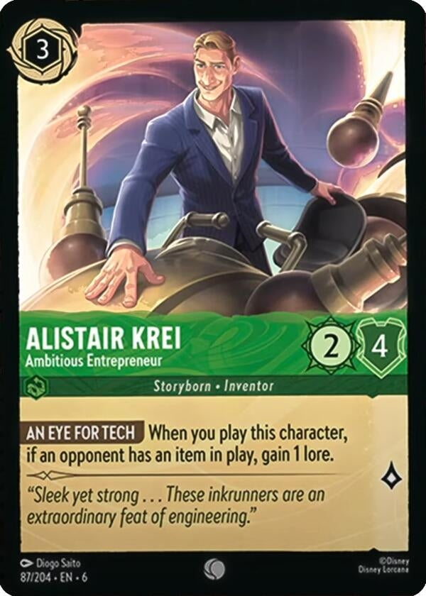 Image for Alistair Krei - Ambitious Entrepreneur (87/204) (Azurite Sea) - Disney Lorcana