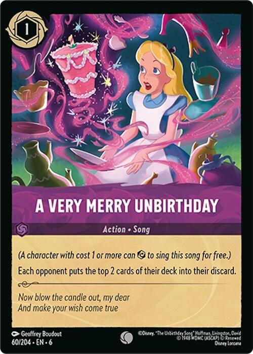 Image for A Very Merry Unbirthday (60/204) (Azurite Sea) - Disney Lorcana