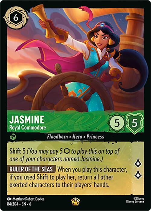 Image for Jasmine - Royal Commodore (84/204) (Azurite Sea) - Disney Lorcana