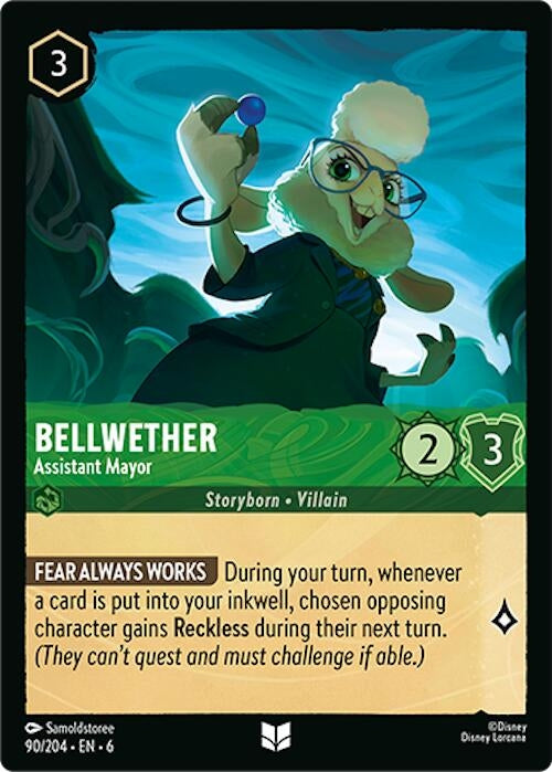 Image for Bellwether - Assistant Mayor (90/204) (Azurite Sea) - Disney Lorcana