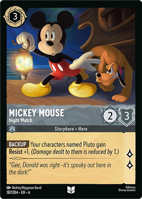 Image for Mickey Mouse - Night Watch (187/204) (Azurite Sea) - Disney Lorcana