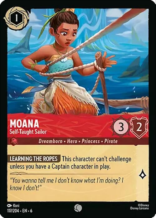 Image for Moana - Self-Taught Sailor (117/204) (Azurite Sea) - Disney Lorcana