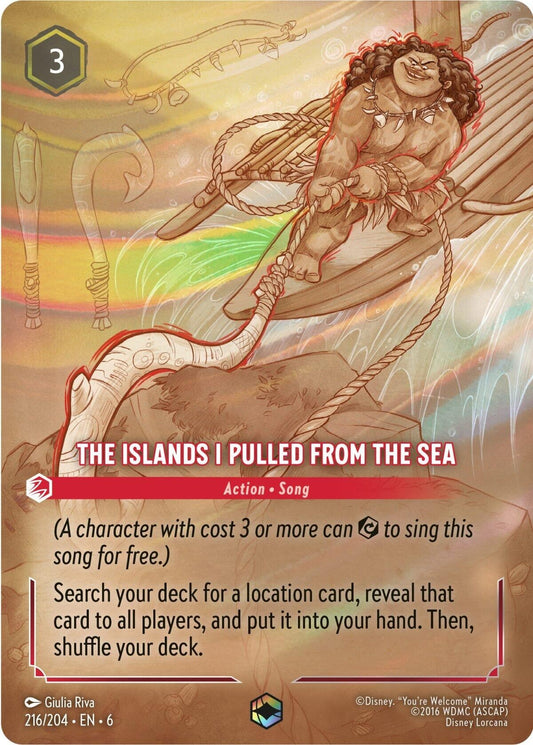 Image for The Islands I Pulled From The Sea (Enchanted) (216/204) (Azurite Sea) - Disney Lorcana