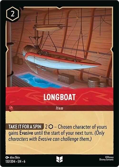 Image for Longboat (132/204) (Azurite Sea) - Disney Lorcana