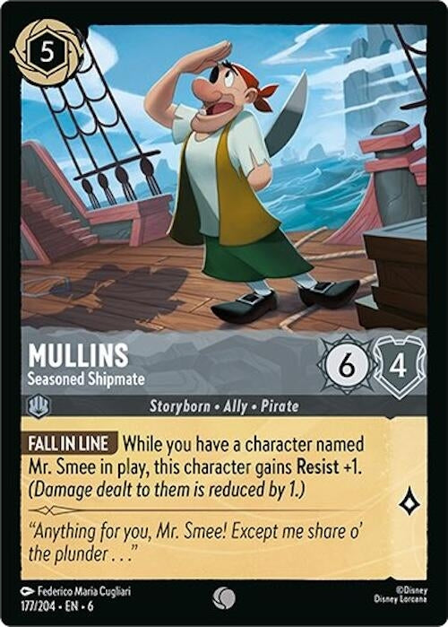Image for Mullins - Seasoned Shipmate (177/204) (Azurite Sea) - Disney Lorcana