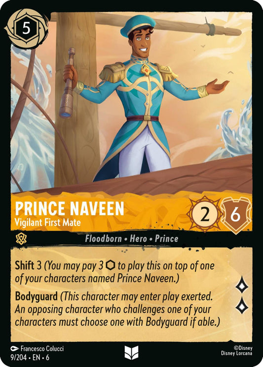 Image for Prince Naveen - Vigilant First Mate (9/204) (Azurite Sea) - Disney Lorcana