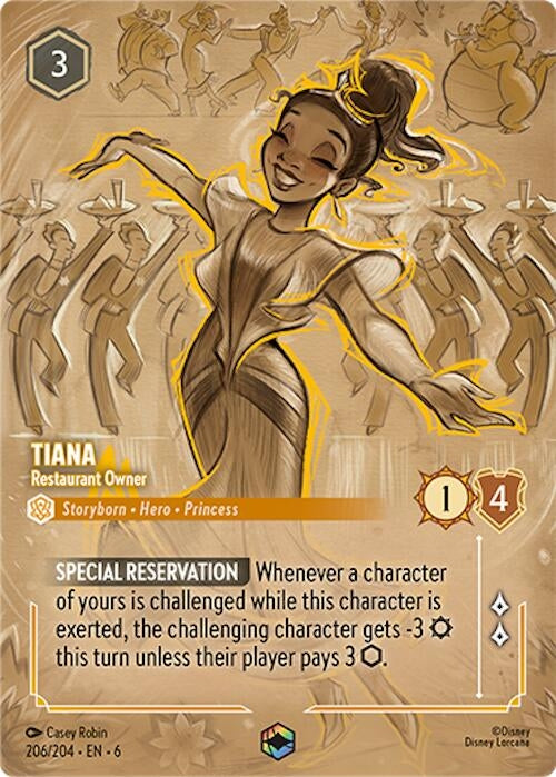 Image for Tiana - Restaurant Owner (Enchanted) (206/204) (Azurite Sea) - Disney Lorcana