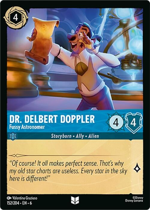 Image for Dr. Delbert Doppler - Fussy Astronomer (152/204) (Azurite Sea) - Disney Lorcana