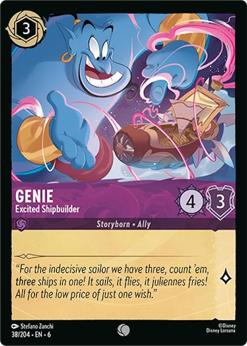 Image for Genie - Excited Shipbuilder (38/204) (Azurite Sea) - Disney Lorcana