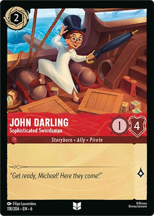 Image for John Darling - Sophisticated Swordsman (118/204) (Azurite Sea) - Disney Lorcana