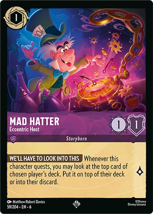 Image for Mad Hatter - Eccentric Host (59/204) (Azurite Sea) - Disney Lorcana
