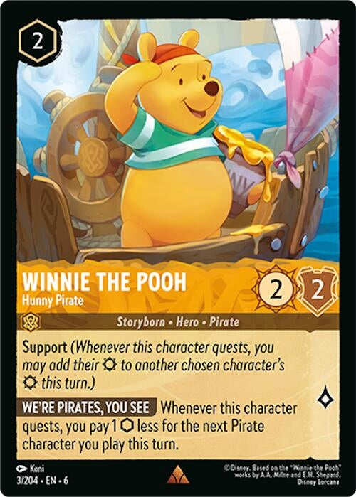 Image for Winnie the Pooh - Hunny Pirate (3/204) (Azurite Sea) - Disney Lorcana
