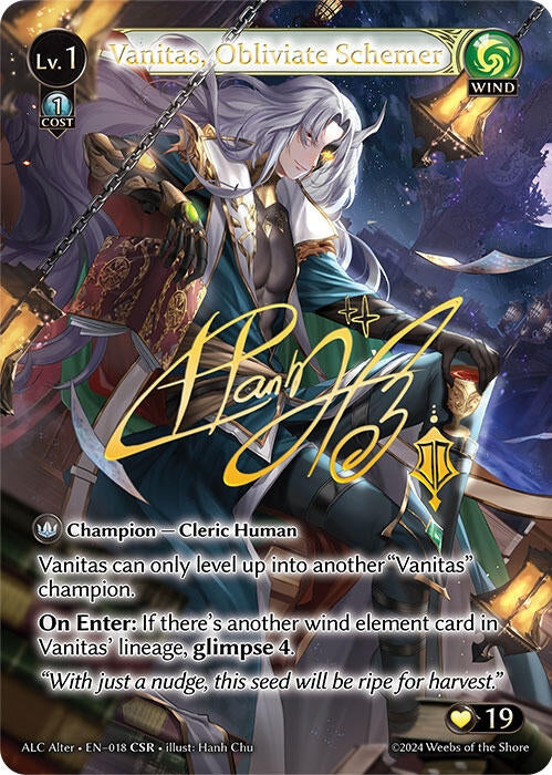 Image for Vanitas, Obliviate Schemer (CSR) (018) (Alchemical Revolution Alter Edition) - Grand Archive TCG