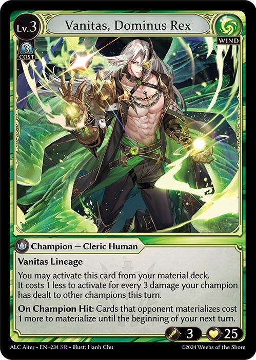 Image for Vanitas, Dominus Rex (234) (Alchemical Revolution Alter Edition) - Grand Archive TCG