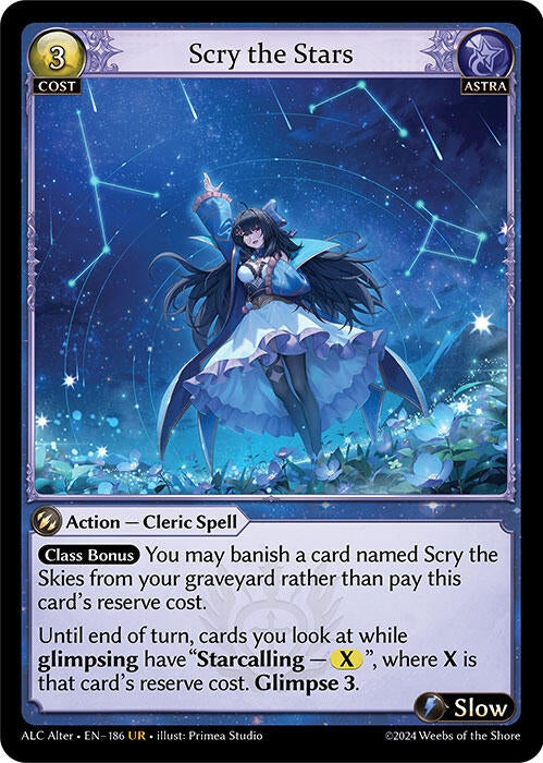 Image for Scry the Stars (186) (Alchemical Revolution Alter Edition) - Grand Archive TCG