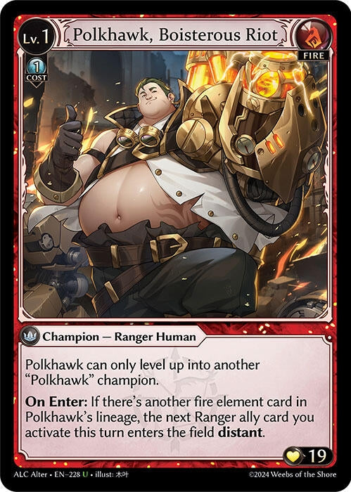 Image for Polkhawk, Boisterous Riot (228) (Alchemical Revolution Alter Edition) - Grand Archive TCG