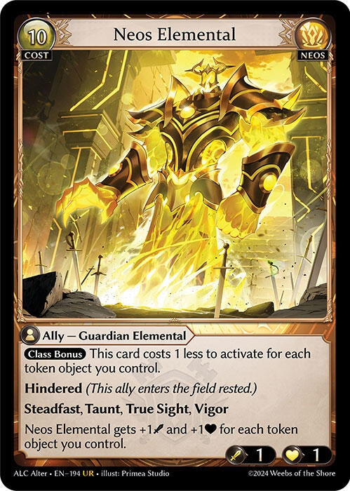 Image for Neos Elemental (194) (Alchemical Revolution Alter Edition) - Grand Archive TCG