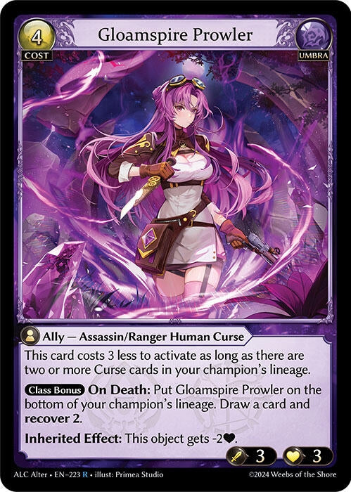 Image for Gloamspire Prowler (223) (Alchemical Revolution Alter Edition) - Grand Archive TCG