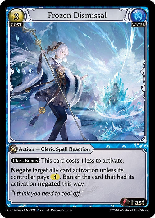 Image for Frozen Dismissal (221) (Alchemical Revolution Alter Edition) - Grand Archive TCG