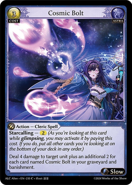 Image for Cosmic Bolt (235) (Alchemical Revolution Alter Edition) - Grand Archive TCG