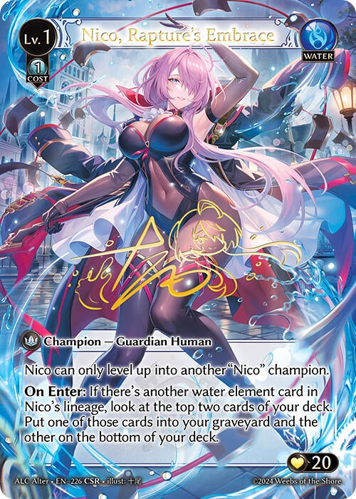 Image for Nico, Rapture's Embrace (CSR) (226) (Alchemical Revolution Alter Edition) - Grand Archive TCG