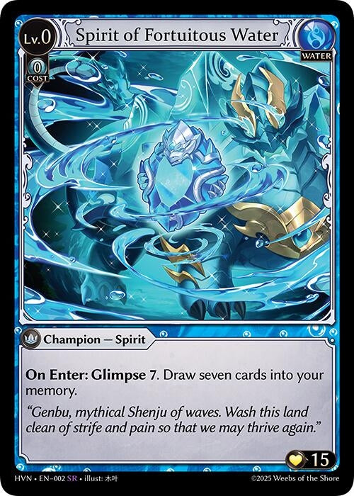 Image for Spirit of Fortuitous Water (002) (Abyssal Heaven) - Grand Archive TCG