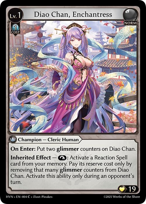 Image for Diao Chan, Enchantress (004) (Abyssal Heaven) - Grand Archive TCG