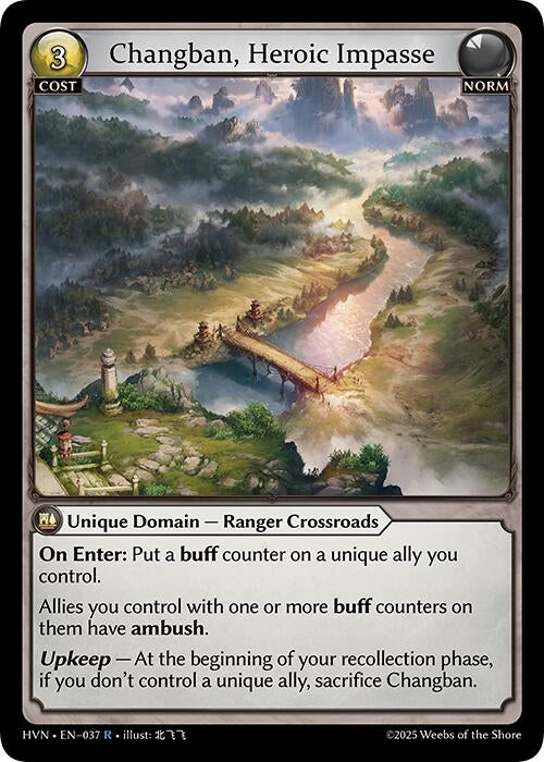 Image for Changban, Heroic Impasse (037) (Abyssal Heaven) - Grand Archive TCG