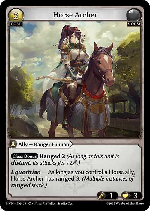 Image for Horse Archer (051) (Abyssal Heaven) - Grand Archive TCG
