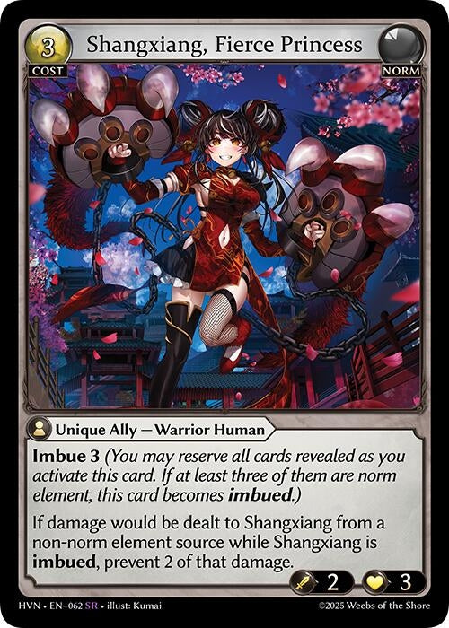 Image for Shangxiang, Fierce Princess (062) (Abyssal Heaven) - Grand Archive TCG