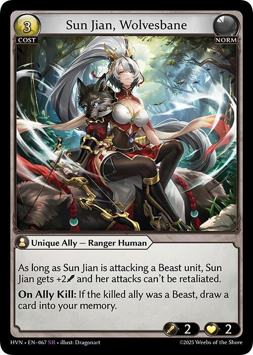 Image for Sun Jian, Wolvesbane (067) (Abyssal Heaven) - Grand Archive TCG