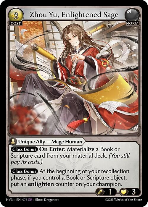 Image for Zhou Yu, Enlightened Sage (073) (Abyssal Heaven) - Grand Archive TCG