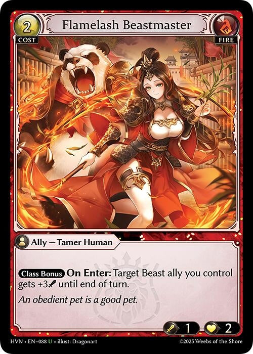 Image for Flamelash Beastmaster (088) (Abyssal Heaven) - Grand Archive TCG