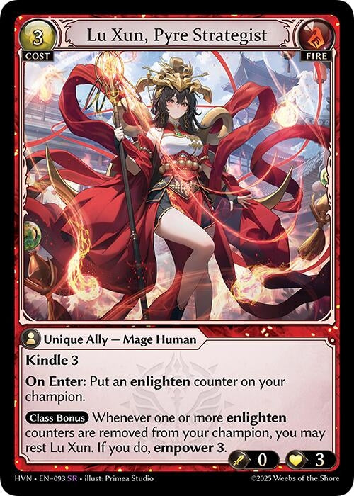 Image for Lu Xun, Pyre Strategist (093) (Abyssal Heaven) - Grand Archive TCG