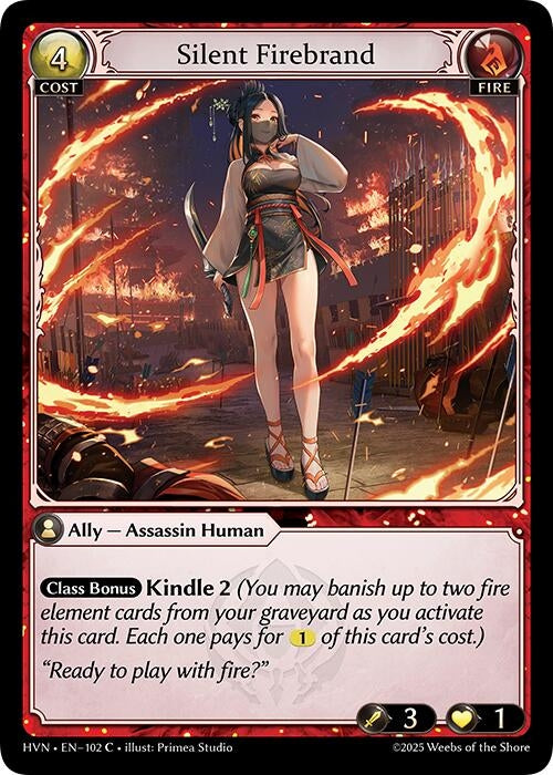 Image for Silent Firebrand (102) (Abyssal Heaven) - Grand Archive TCG